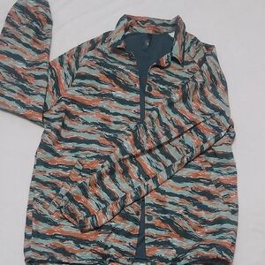 Multicolor Camouflage Zip-Up Jacket